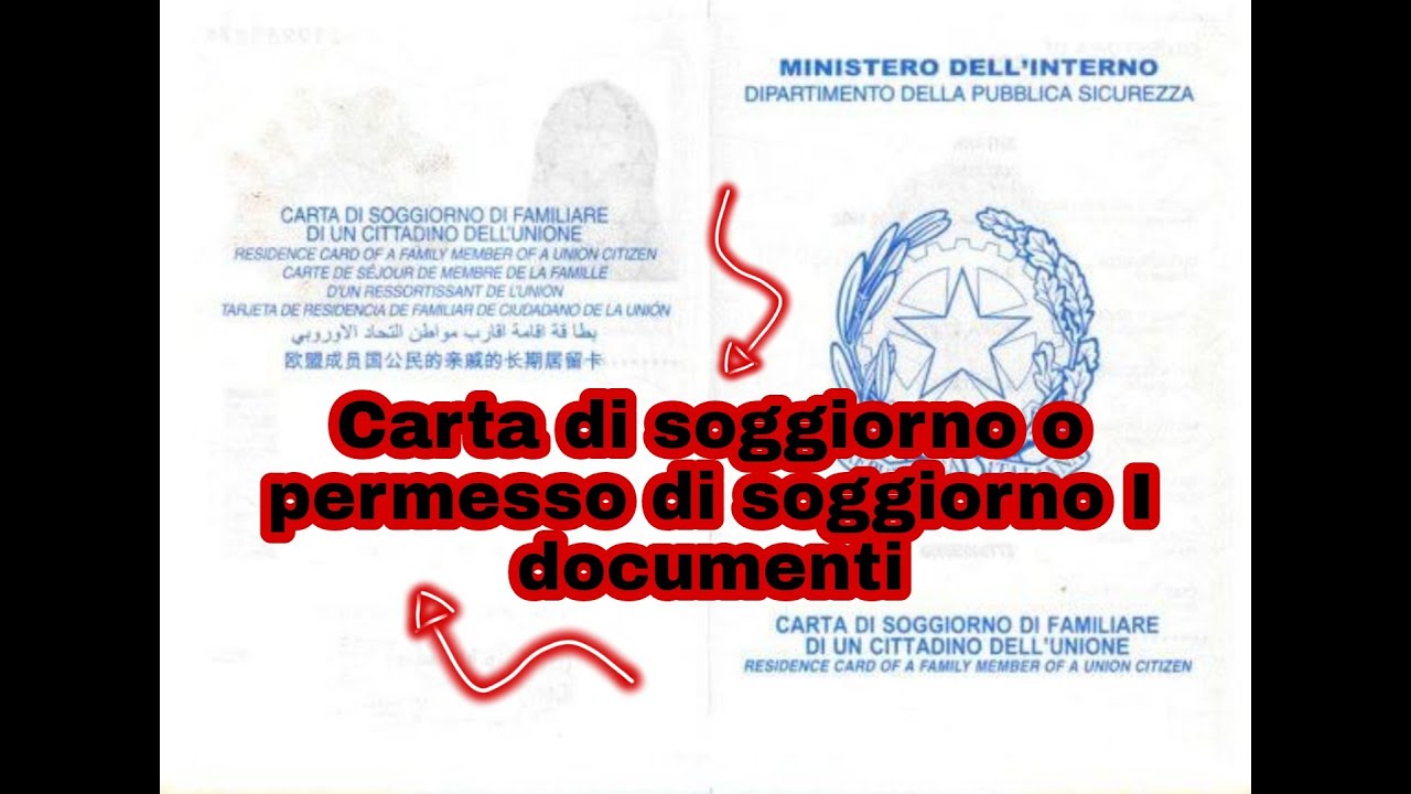 Carta di soggiorno o permesso di soggiorno I documenti da presentare sono.