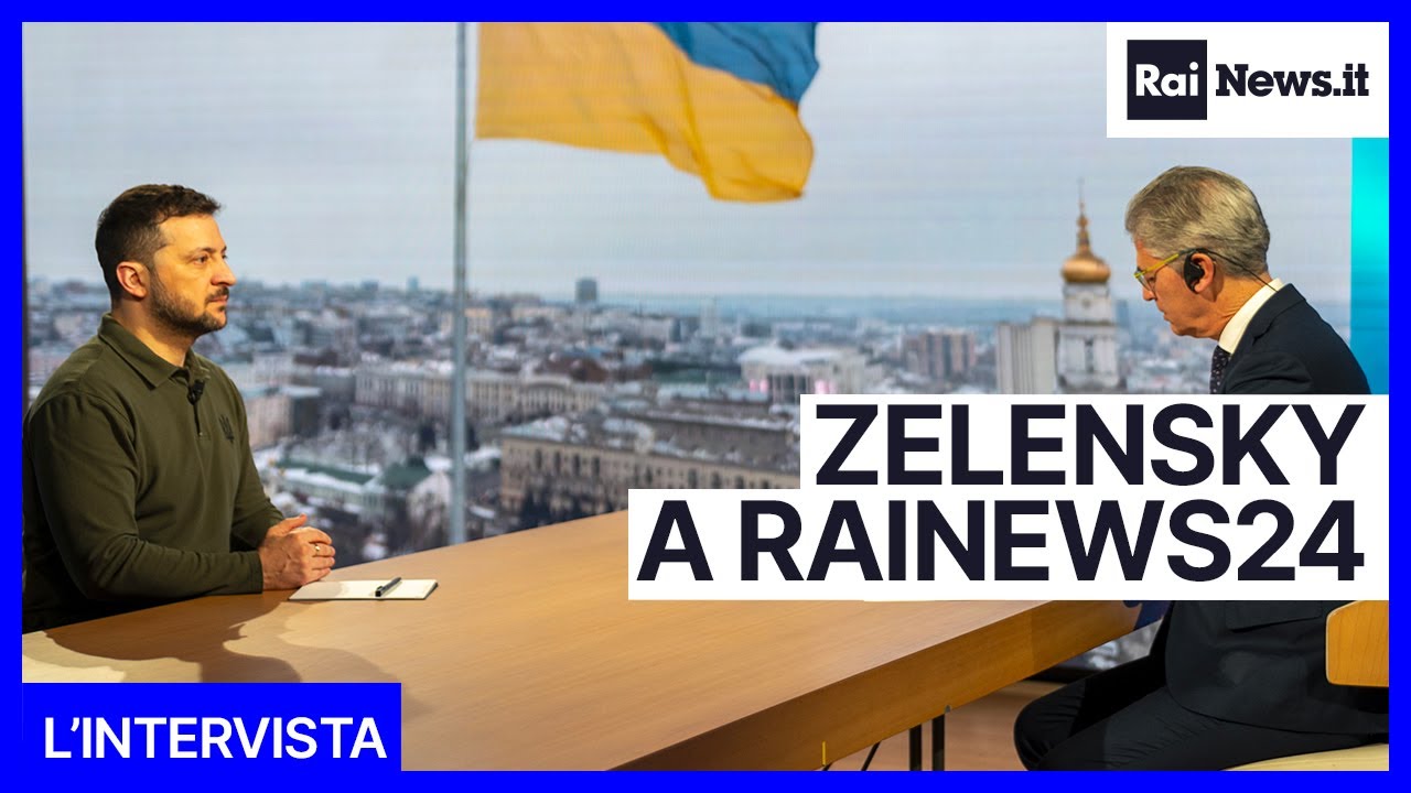Il presidente Zelensky a Rainews 24, l'intervista integrale di Paolo Petrecca