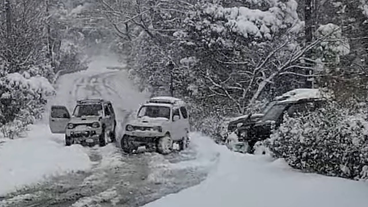 🚙ジムニースノーアタック①🚙2023.1/25.滋賀県大雪　久々に投稿「今年も宜しくです」#滋賀県 #琵琶湖#スズキ#ジムニー #スノーアタック#スノアタ  #jb23#ジムニー男子 #たくへぇ