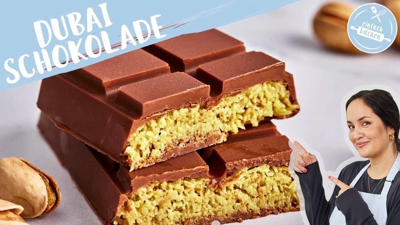Dubai Schokolade – Rezept 🍫✨ | Schokolade mit Pistazienfüllung | Einfach Backen