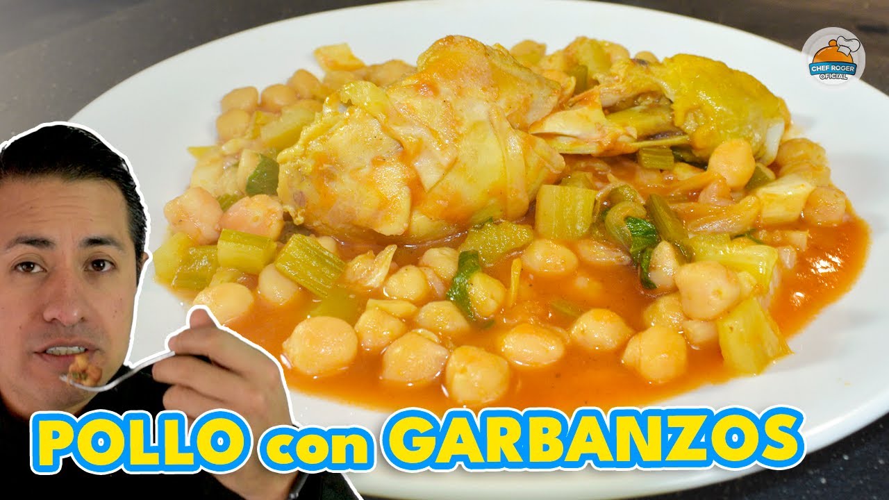 riquísima receta de pollo con verduras y garbanzo, supernutritivo