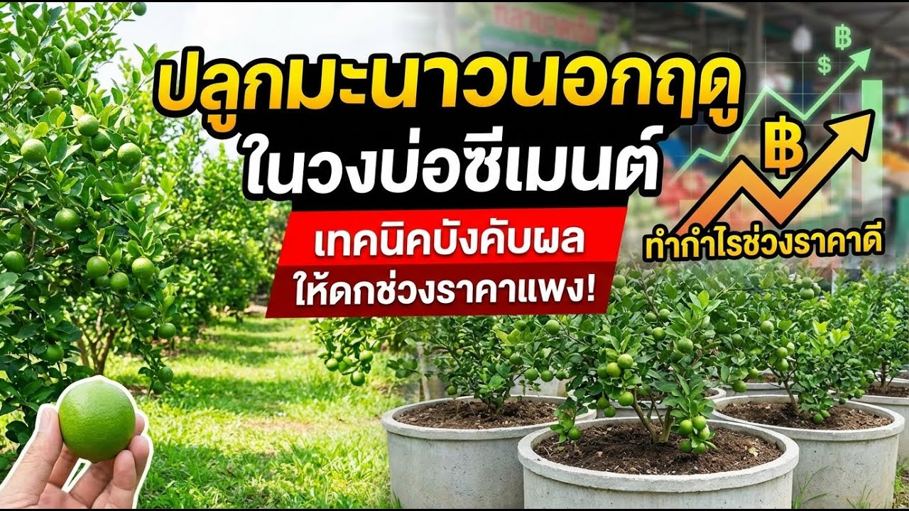 นอกฤดูมะนาว: เคล็ดลับเพิ่มผลผลิตด้วยวงซีเมนต์และการกระตุ้นผล