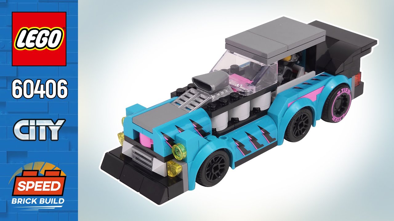 LEGO City Six Wheeler Hotrod MOC (122 pcs)[60406] Alternate Build for Race Car Carrier Truck | SBB