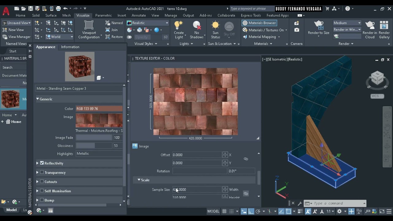 AUTOCAD 3D MATERIALES Y ILUMINACIÓN