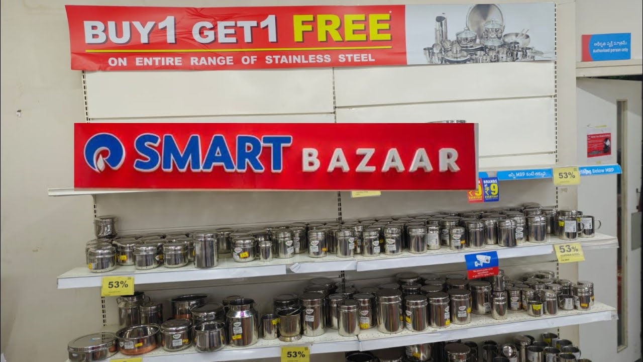 😍Reliance Smart Bazaar Clearances Sale 80% off,buy 1 get 1 offers,🤩new kitchenware & household item.