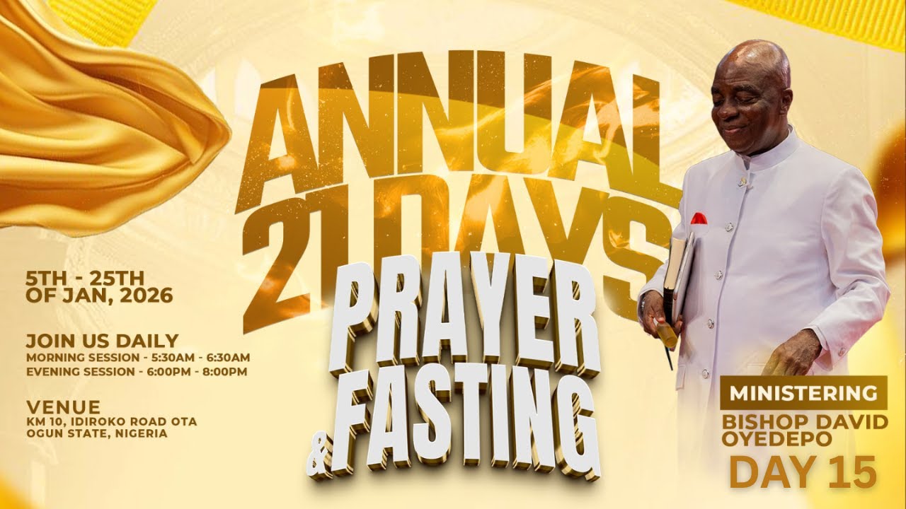 21 DAYS OF PRAYER & FASTING | DAY 15 |  19, JANUARY 2026 | FAITH TABERNACLE OTA