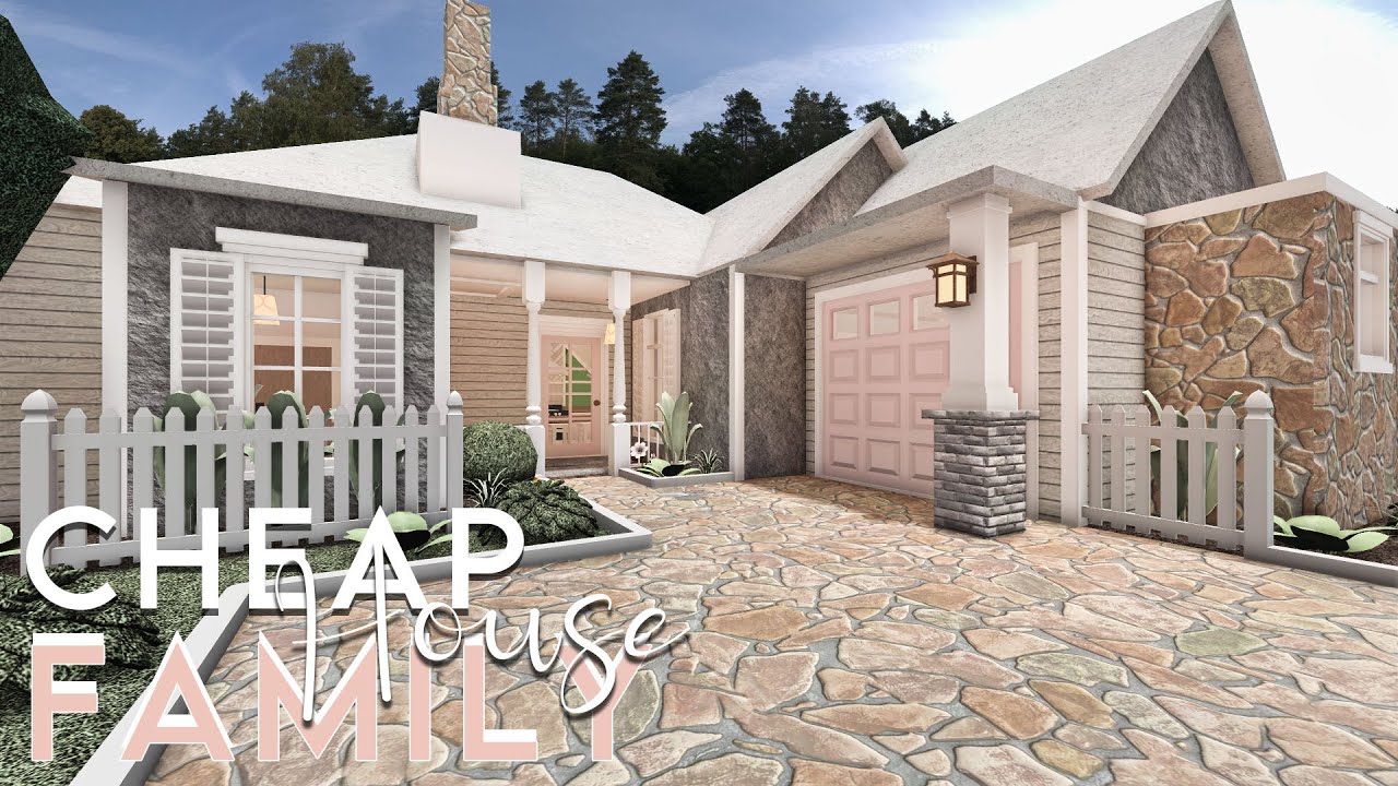 Small Soft Blush Family House  | Welcome to Bloxburg (no gamepass) Cheap Bloxburg Building