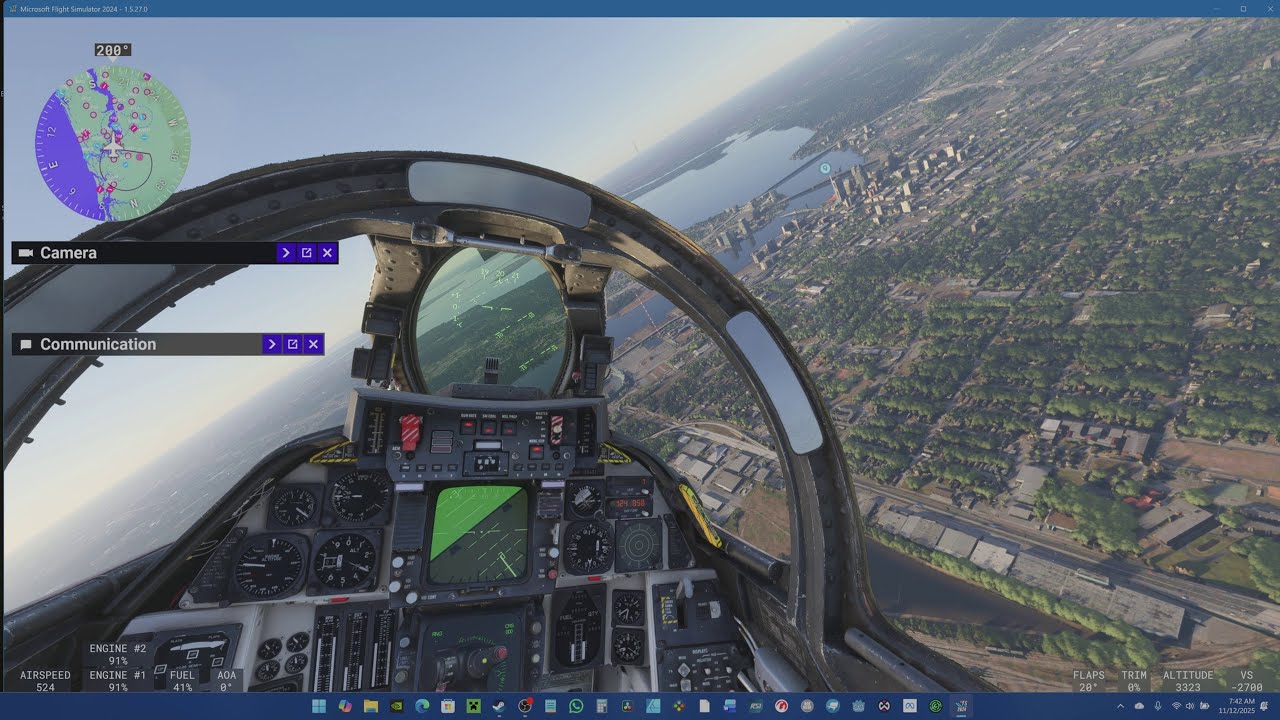 Microsoft Flight Simulator (2024) [GP6] «DCS F-14, наслаждаюсь осенью — моим любимым сезоном в Дж...