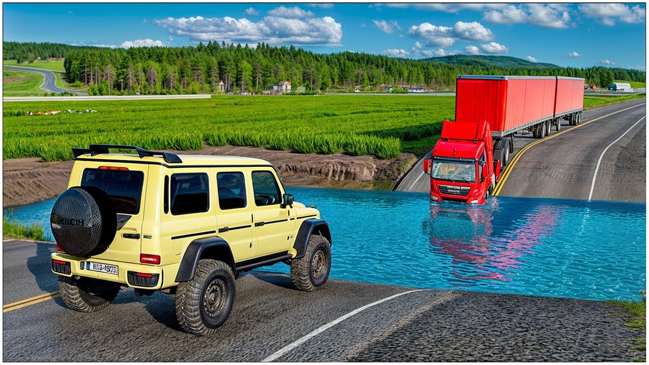Cars vs Deep Water BeamNG Drive Challenge Ends in Total Destruction!