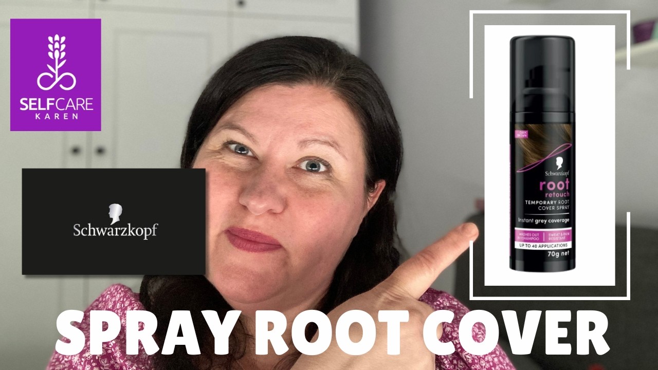 Schwarzkopf Root Retoucher review & application 💜 temporary root cover spray 💜 Selfcare Karen