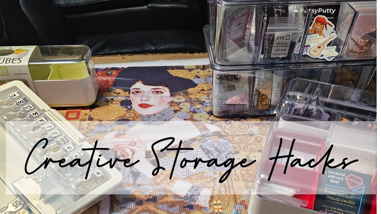 Creative Drill Storage Hacks | Woman in Gold| Diamond Painting Tips