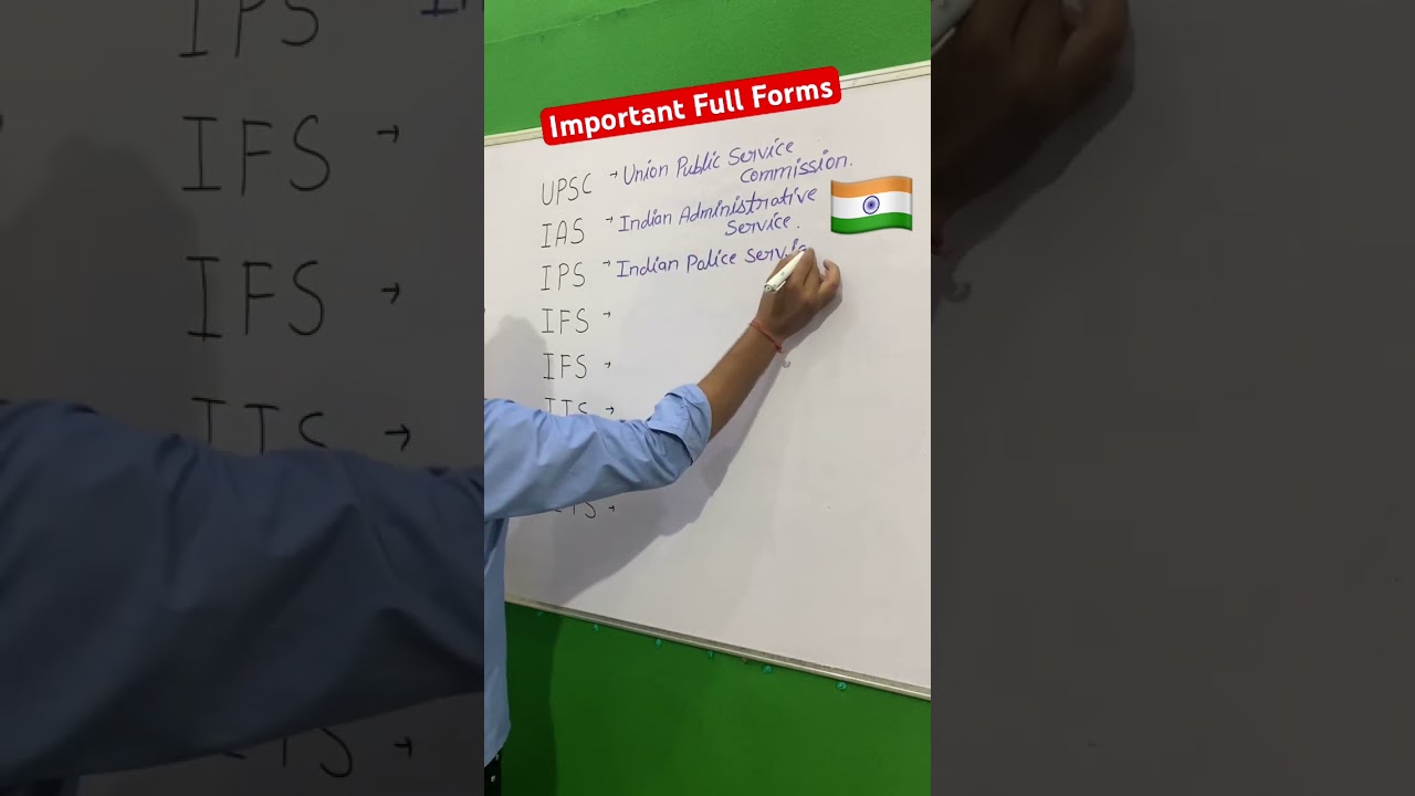 Full form of UPSC , IAS , IPS , IFS , IRS , IIS , ITS  !!  #upsc #ias #ips #shorts #youtubeshorts