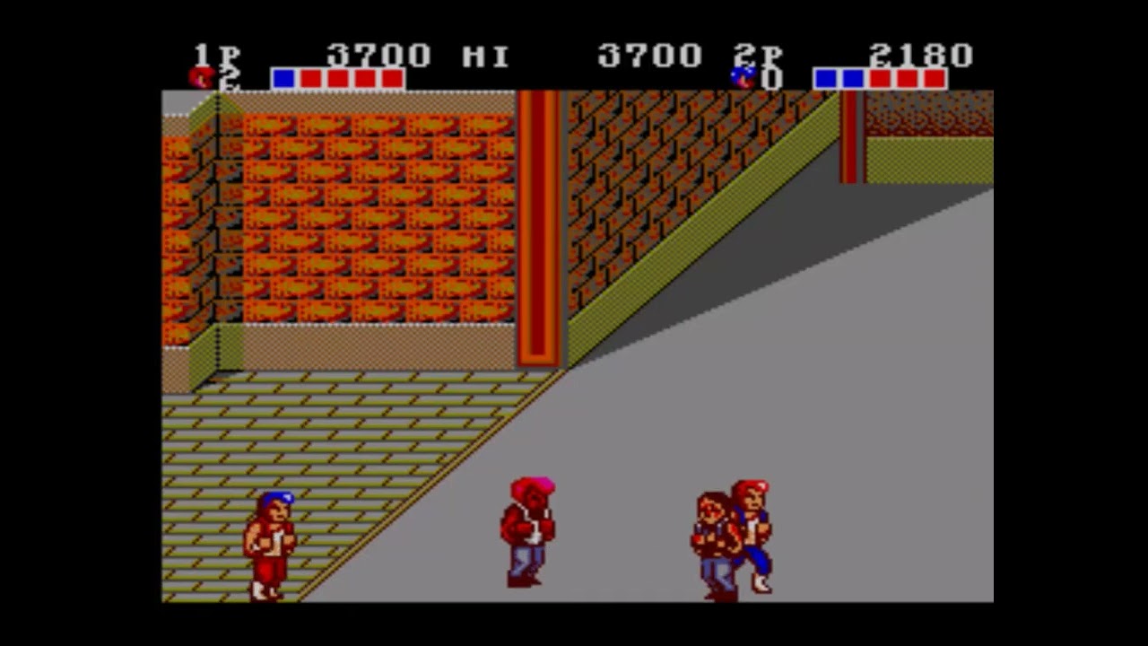 Double Dragon  - Sega Master System Game Play