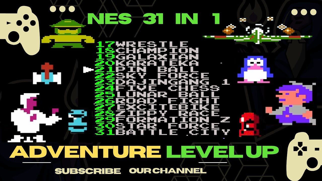 NES 31 in 1 Multi Game Cartridge Gameplay