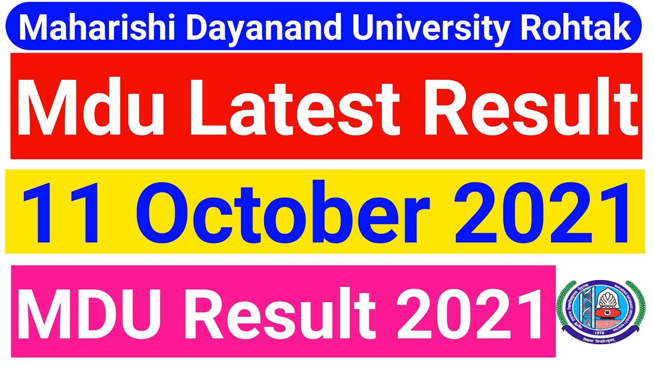 Mdu Latest Result || Mdu result update || mdu result latest news || mdu result update 2021