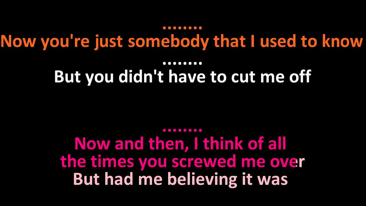 Gotye Feat. Kimbra - Somebody That I Used To Know - Duet Karaoke Instrumental Lyrics - ObsKure