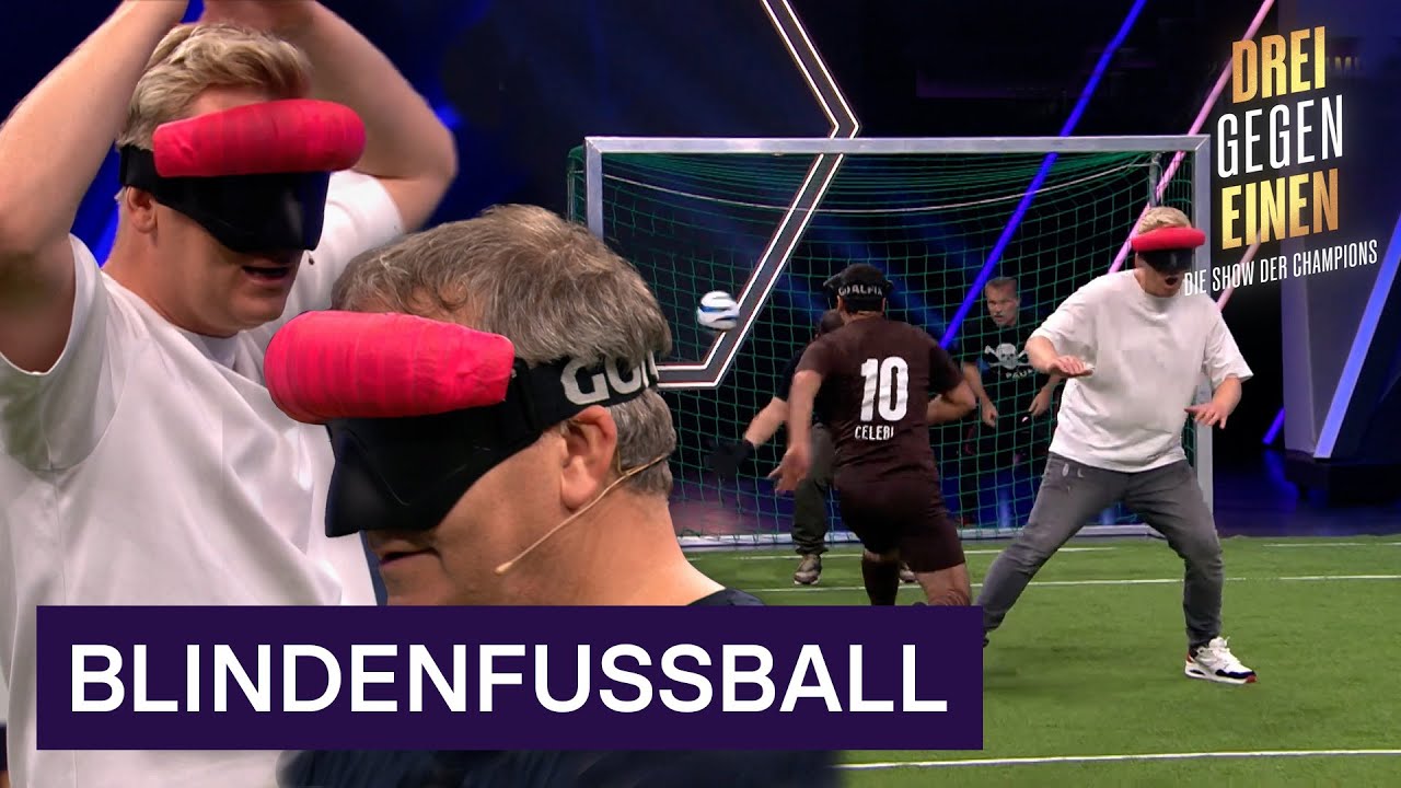 Sieg gegen den MESSI des Blindenfußballs!? 😲​⚽ | Drei Gegen Einen 💪​