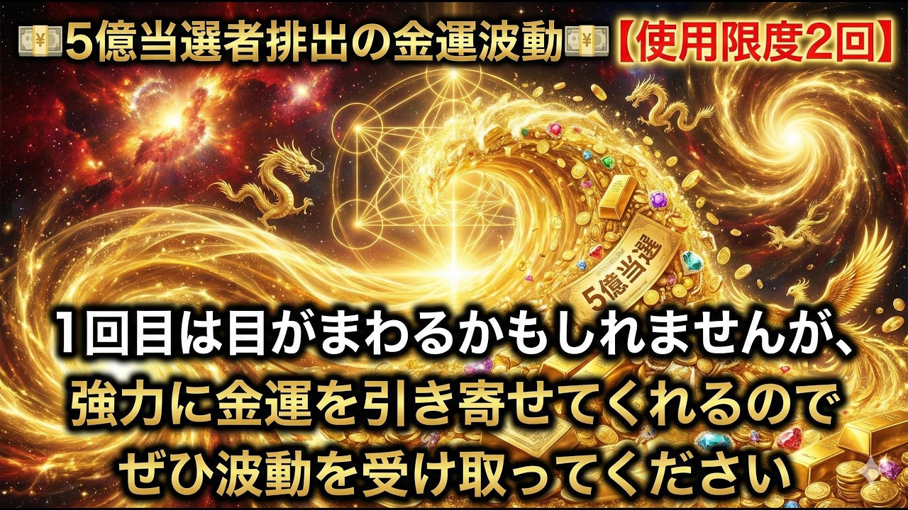 💴5億当選者排出の金運波動💴【使用限度2回】1回目は目がまわるかもしれませんが、強力に金運を引き寄せてくれるのでぜひ波動を受け取ってください