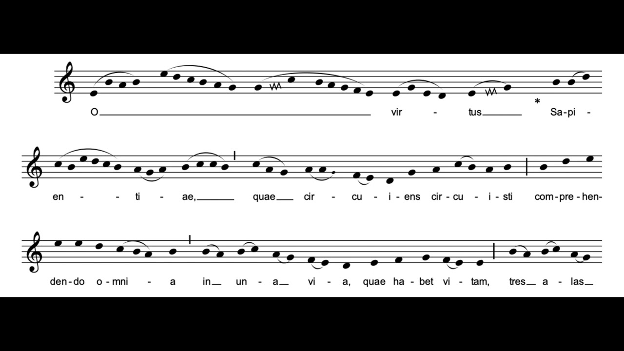 O virtus sapientiae (H. von Bingen) Score Animation