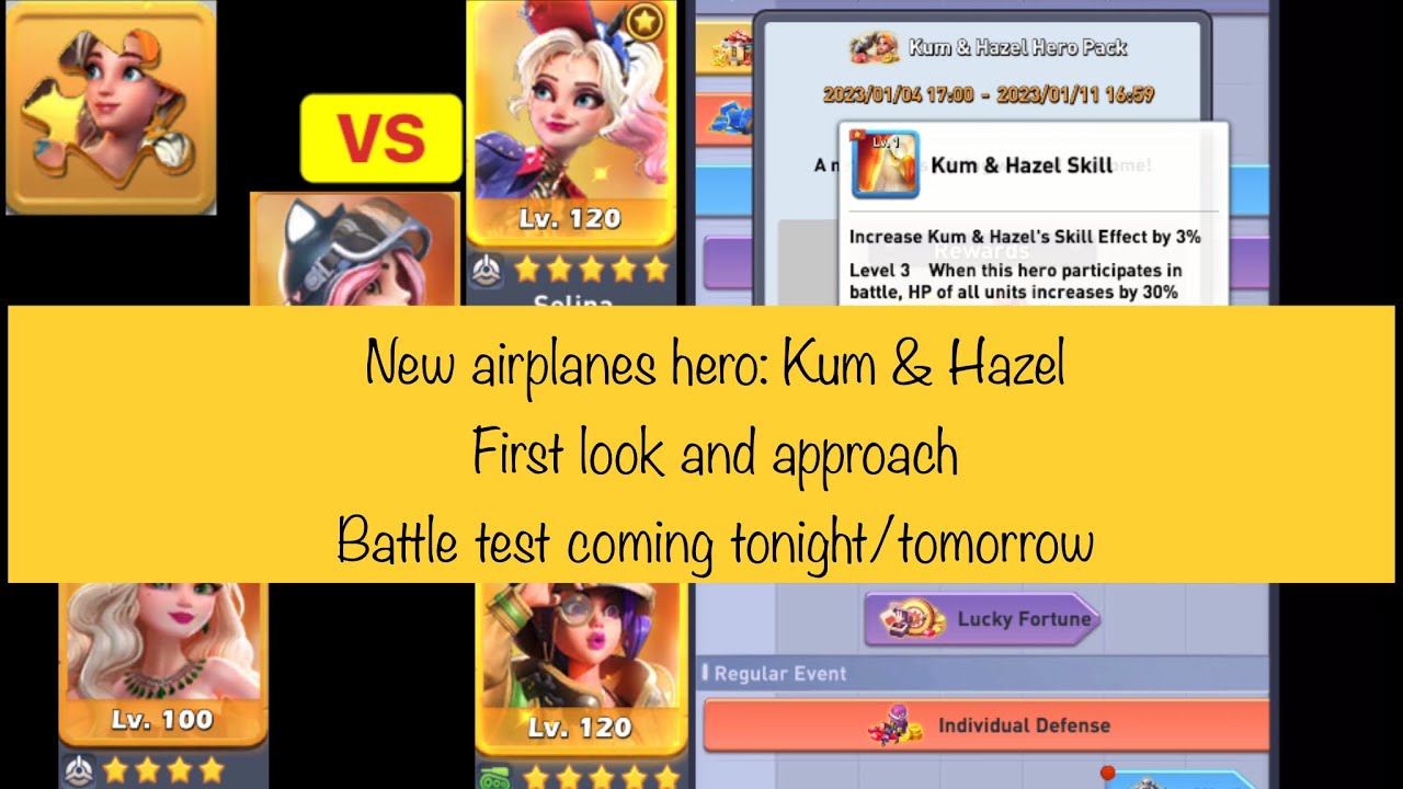 TOPWAR: Kum & Hazel: First approach…let’s evaluate: battle results: tonight AND tomorrow