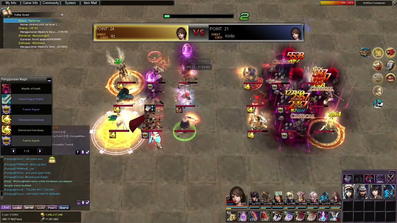 Final GC Atlantica Rebirth Indonesia 03.00 AM 12062022 4z (CH) VS Kirito (CH)