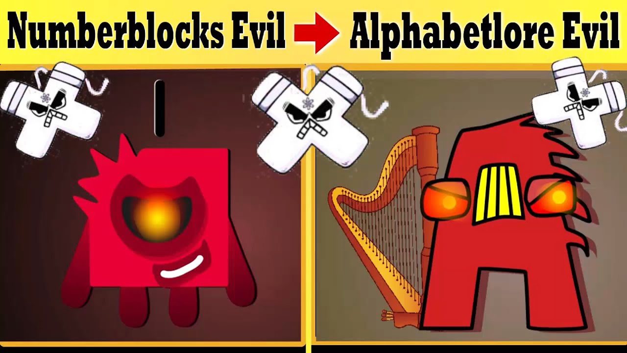 ALPHABET LORE (A-Z) EVIL LETTERS VS NUMBERBLOCKS EVIL NUMBERS BANDS COMPARISON 2023!