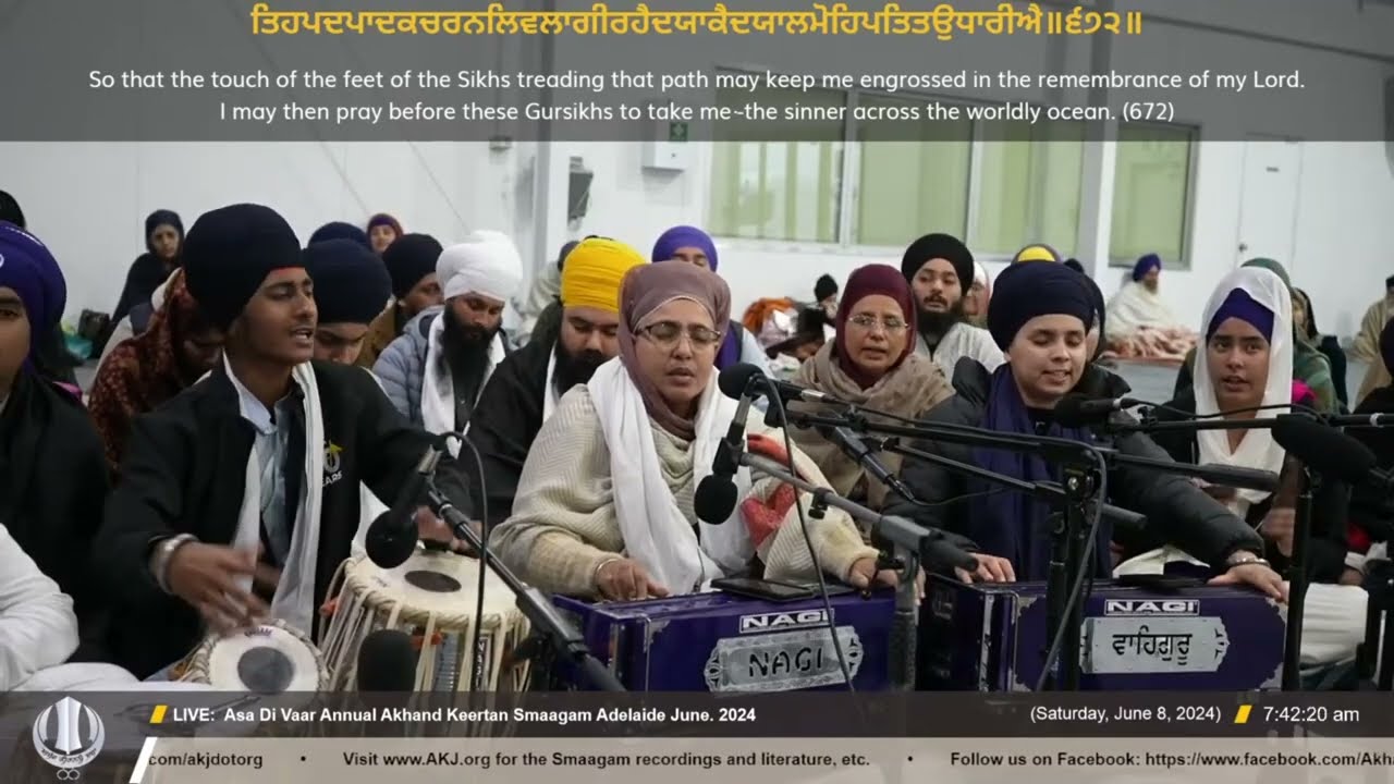 11 Bibi Daljeet Kaur Jee Melbourne Saturday Morning June 2024 Adelaide AKJ Samagam