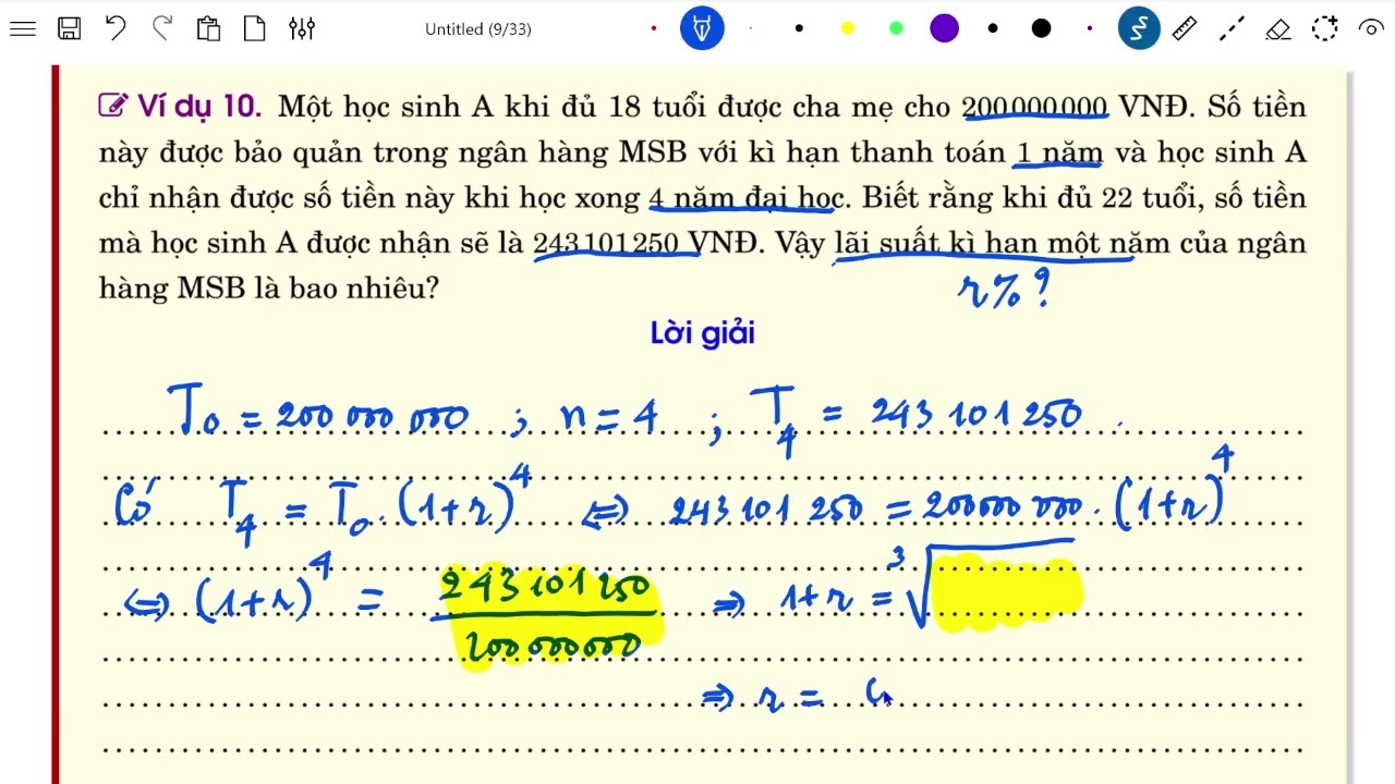 DẠNG TOÁN THỰC TẾ LÃI KÉP MỨC 3
