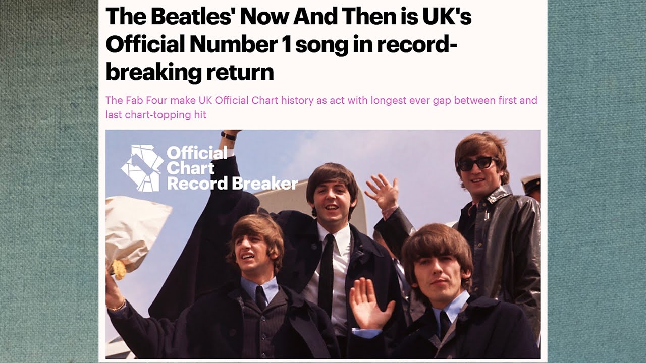 The Beatles Now And Then - Number 1 Single in UK - Radio 1 Chart Show with Paul McCartney Interview