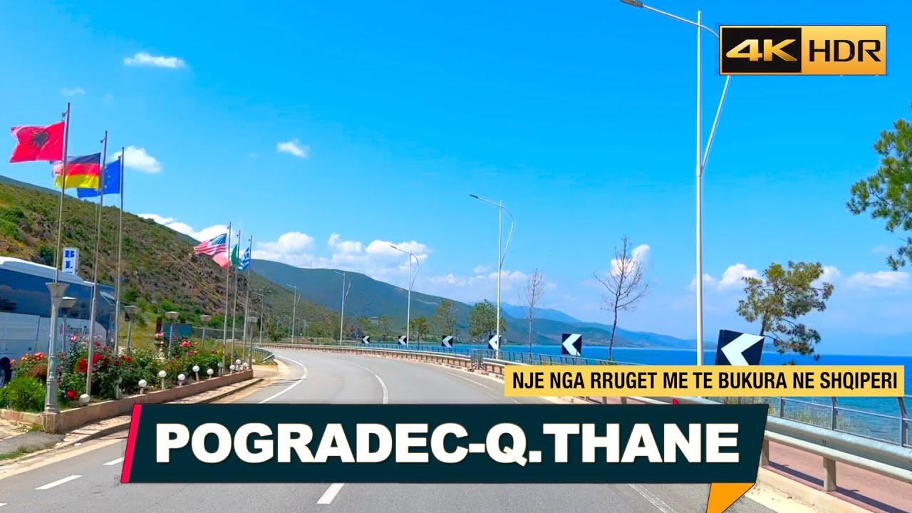 NJË NGA RRUGËT MË TË BUKURA NË SHQIPËRI: POGRADEC - QAF THANË, DRIVING REAL-TIME, Nr.1【HDR】
