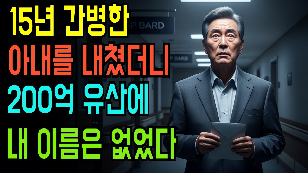 15년 간병한 아내를 내쳤더니… 200억 유산에 내 이름은 없었습니다 (유언장 공개)