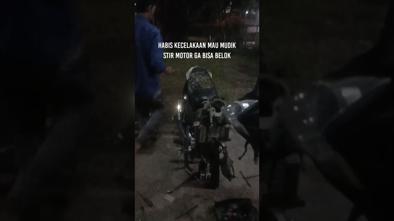 Untung Orangnya Selamat, Motor Jupiter MX Mau Mudik Habis Kecelakaan Stir Motornya Ga Mau Belok