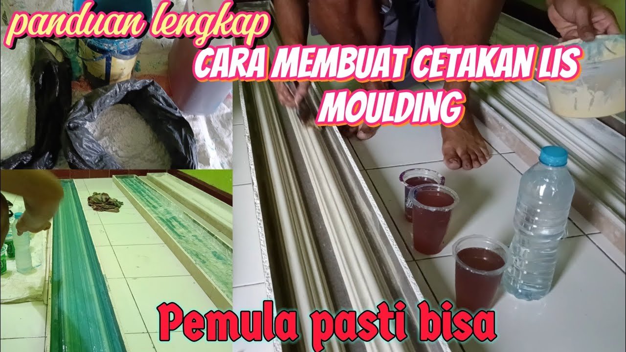 Cara membuat cetakan lis gypsum wall moulding
