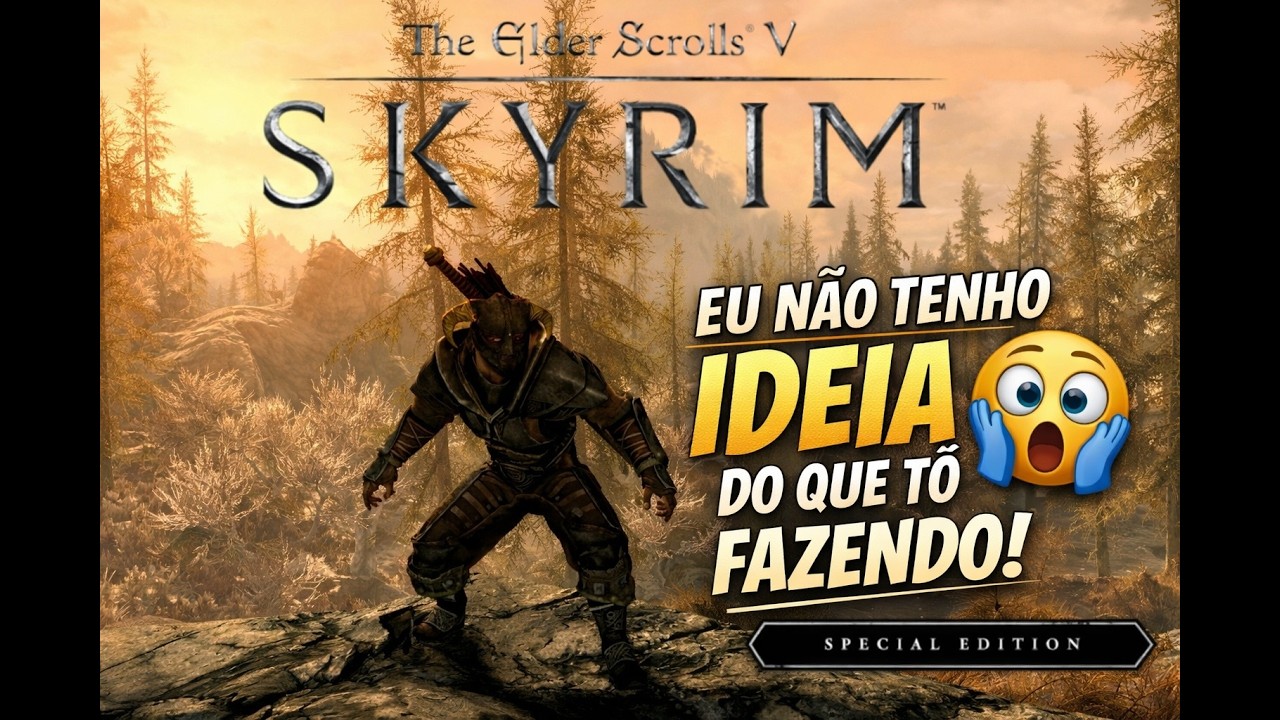 NUNCA JOGUEI SKYRIM… e já comecei ERRADO 😱🐉 (primeira vez ao vivo)