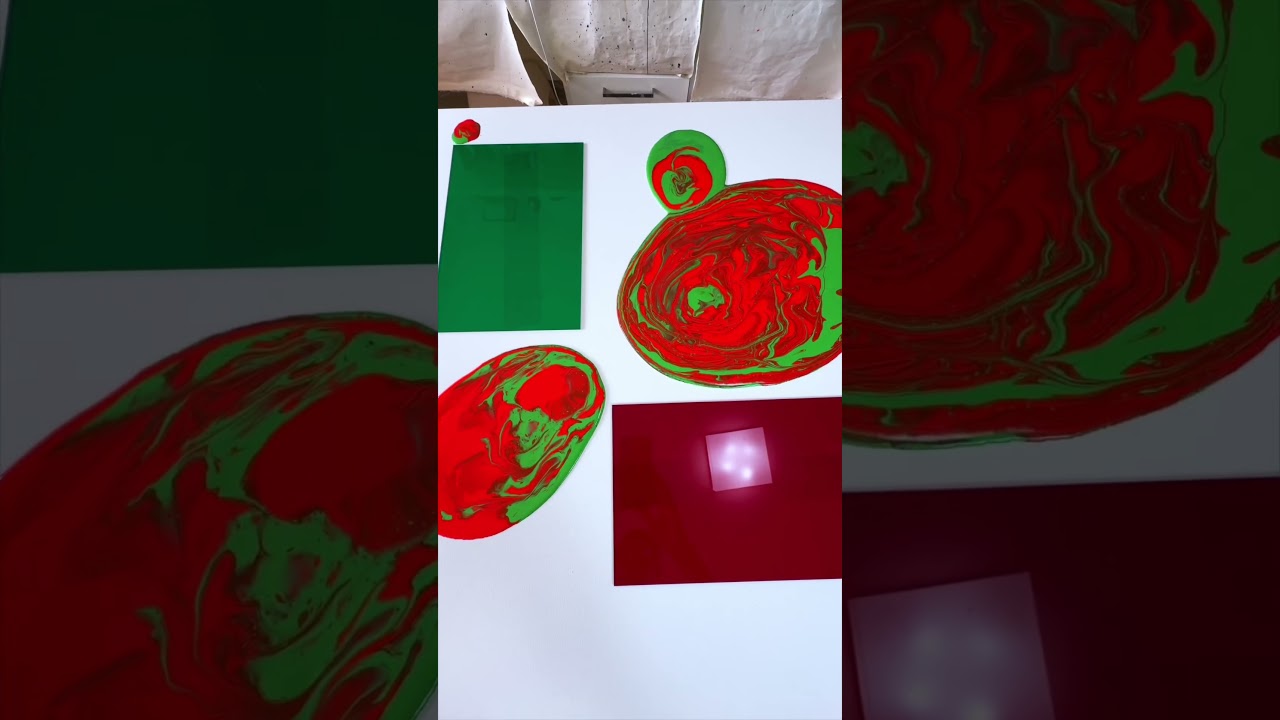 Derramamento Acr&iacute;lico sobre Tela + Material Reciclado #materialreciclado #arteabstrata