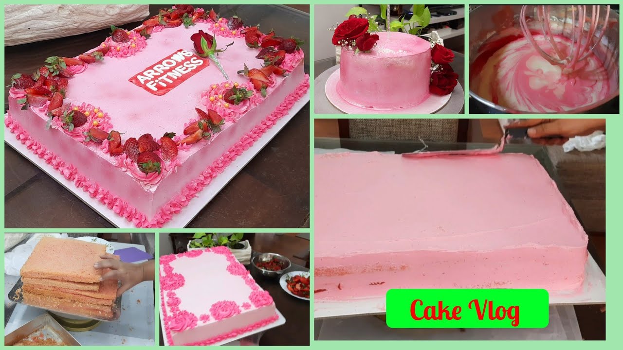 #cake  / Total 5 kg cake banayi / Sheet Cake 💓🍓🌹/ Bimar thi isliye late ho gaya 😔