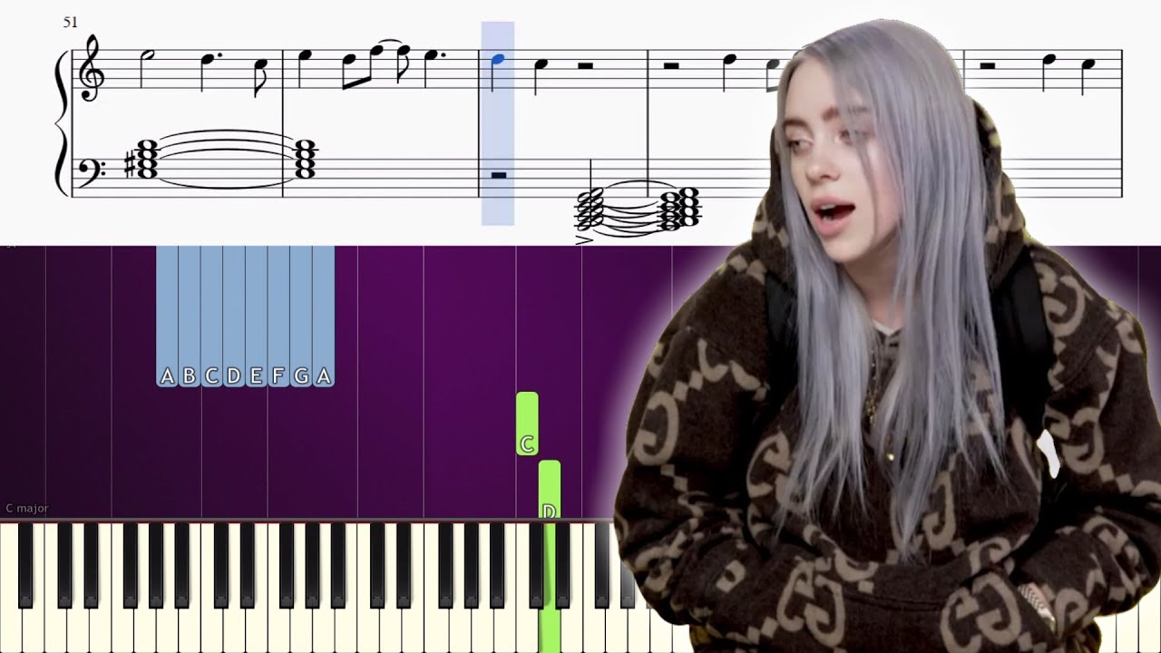 Billie Eilish - listen before i go - Piano Tutorial + SHEETS