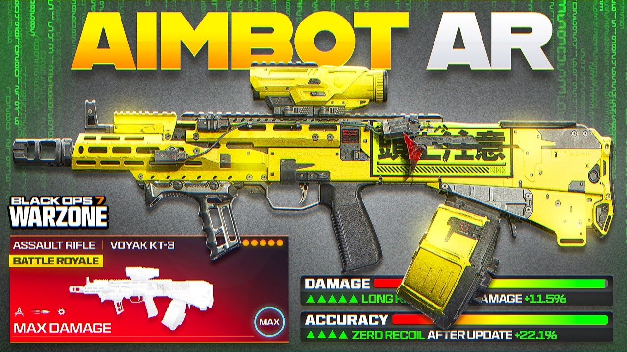 the NEW *NO RECOIL* VOYAK KT-3 AR META LOADOUT in Warzone BO7! (Warzone Meta Loadout)