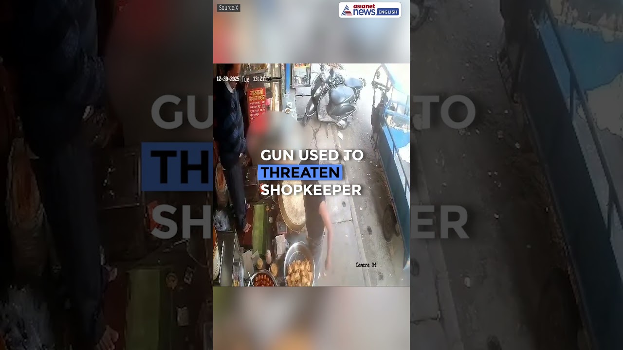 Shocking CCTV Shows Daylight Gunpoint Robbery In Delhi Snack Shop