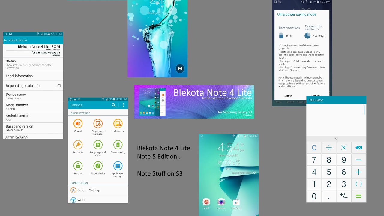 Blekota Note 4 [Android 4.4.4] Note 5 Edition 5.2 Final For Galaxy S3 (GT-i9300)