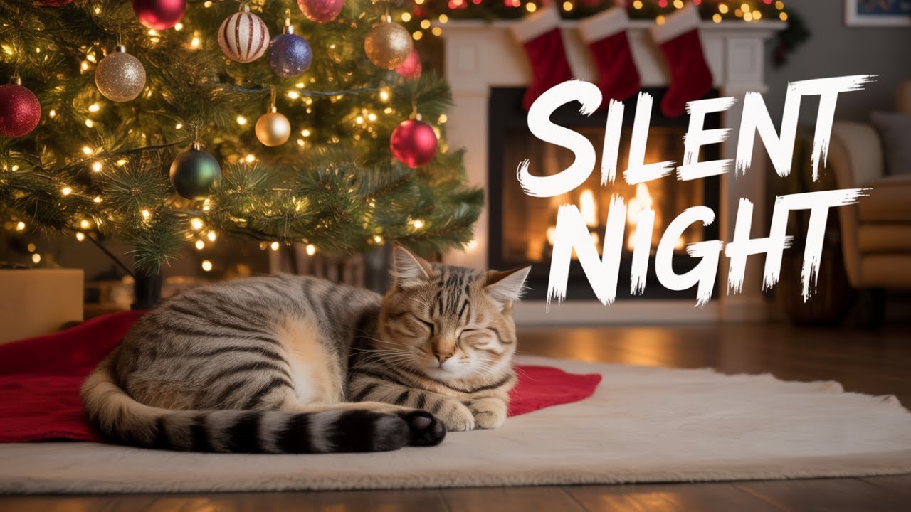 🎄😺 Cutest Christmas Present Ever! Kitty Relaxing Under the Tree | Kitty Play Play