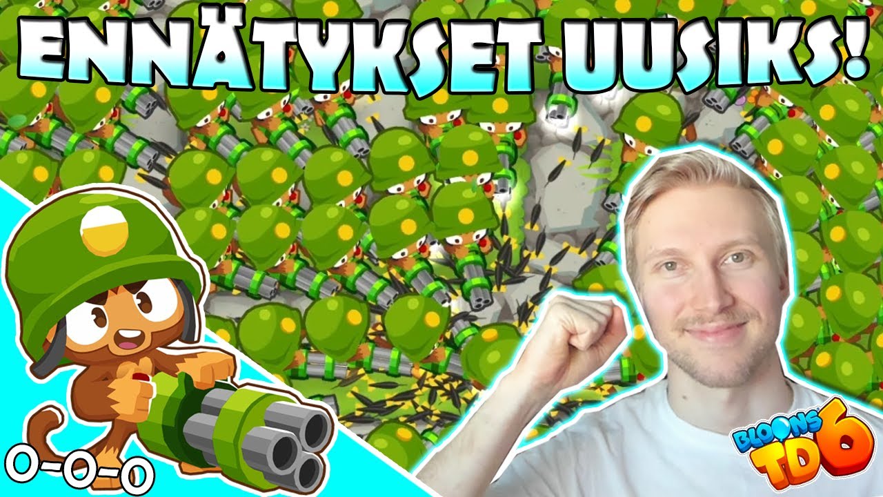 KONETIKKA- aseella ENNÄTYKSET UUSIKS | 0-0-0 Armeijahaaste | Bloons TD 6 Suomi