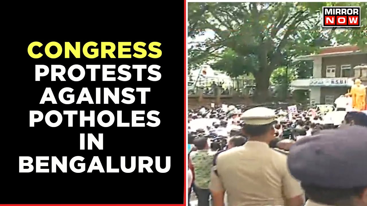 Politics Over Civic Apathy In Karnataka As Congress Protests Against Potholes Accident In Bengaluru