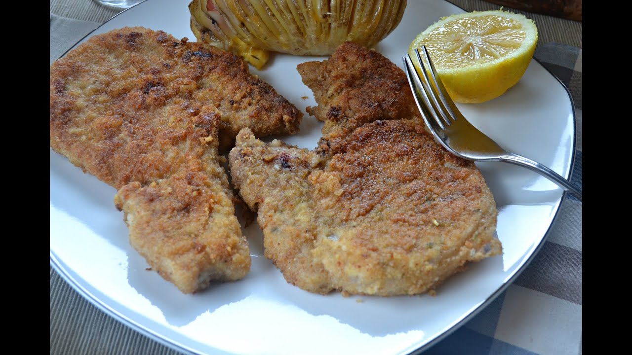Chuletas de cerdo a la milanesa (Receta Facil)