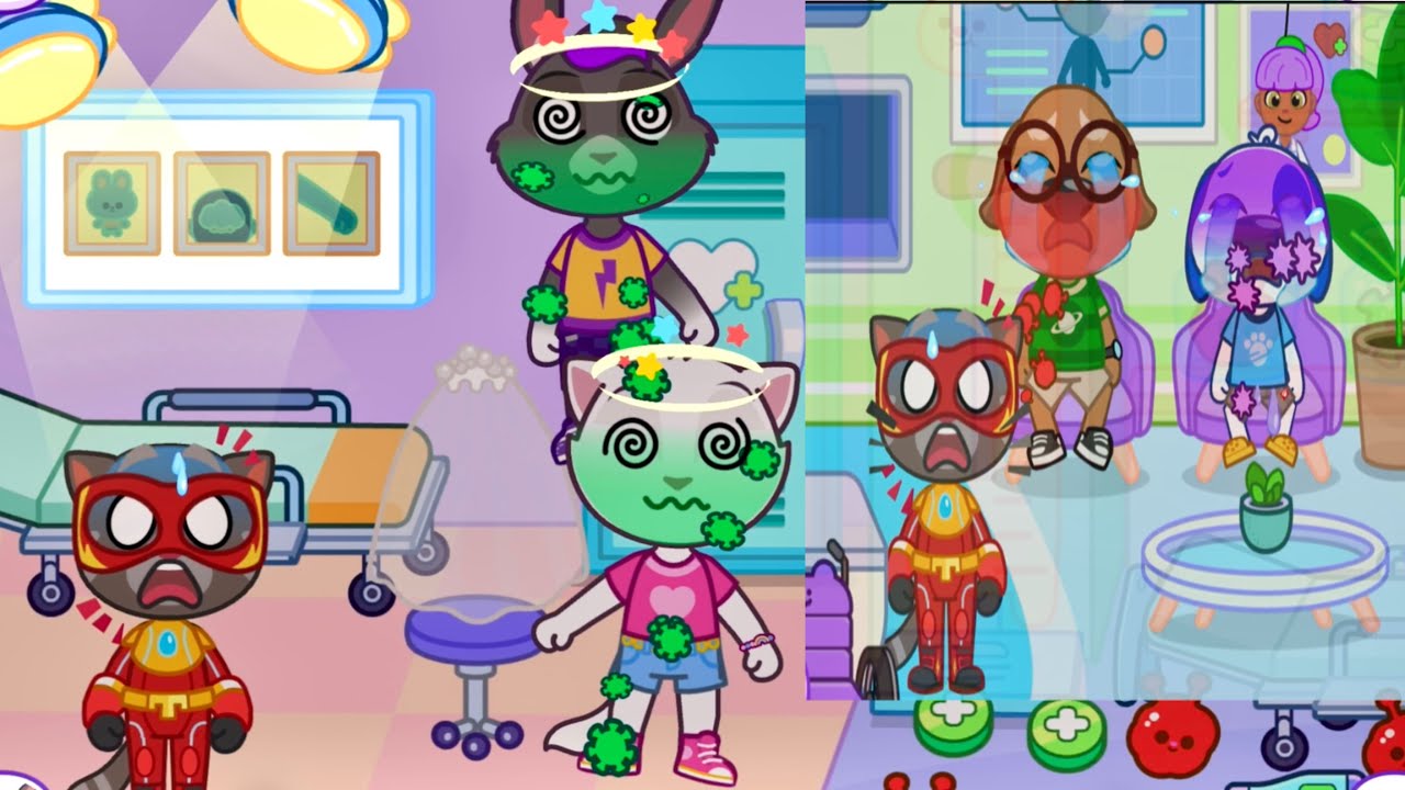 Talking Tom Friends Are Sick 🤒 Gameplay World and dance party