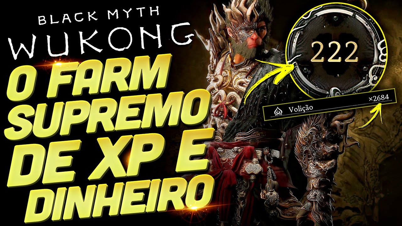 BLACK MYTH: WUKONG - FARM DE XP INFINITO ABSURDO, SUBA DE NIVEL RÁPIDO E LIBERE TODAS AS HABILIDADES