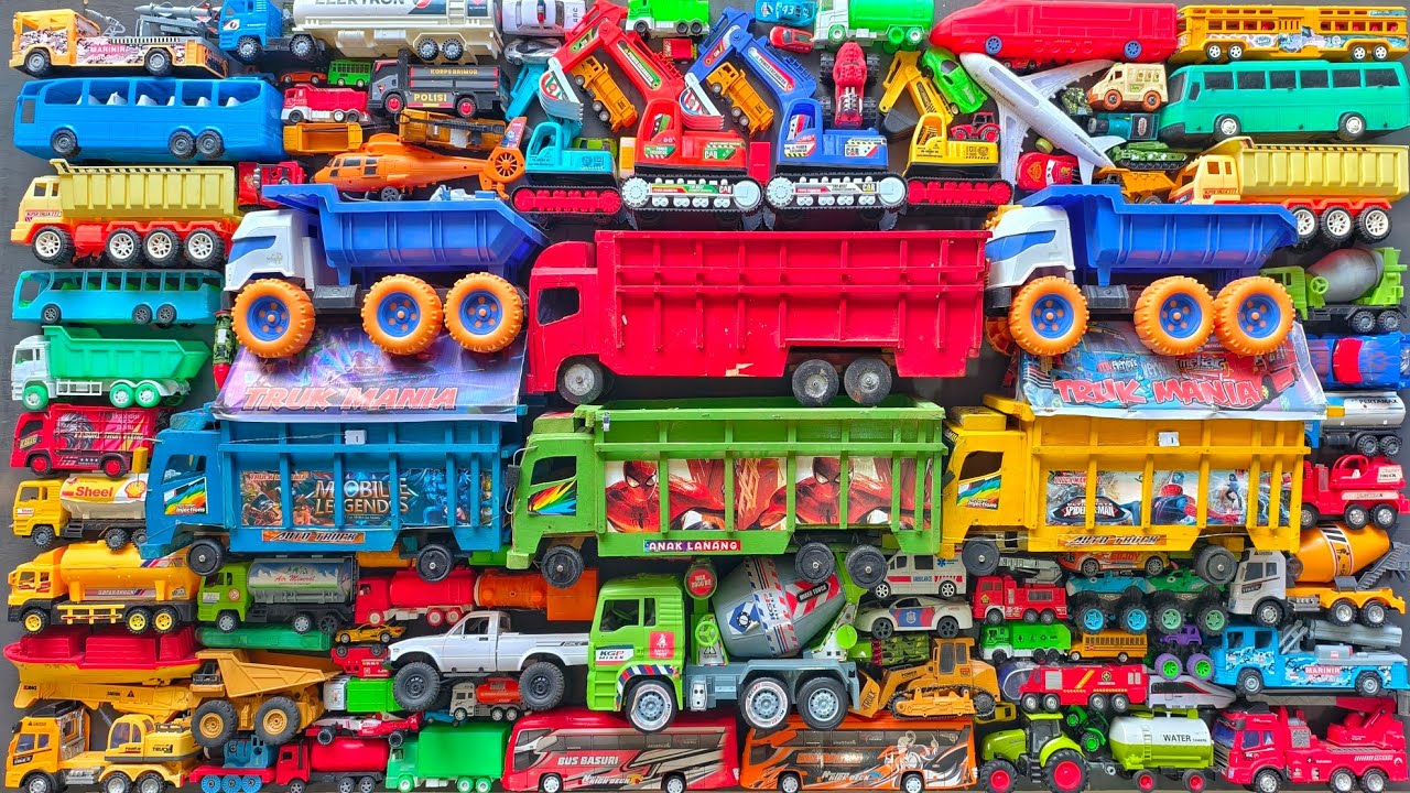 Mobil Mobilan Truk Oleng , Mobil Truk Molen, Mobil Balap, Truk Pasir, Excavator, Mobil Roket, Damkar
