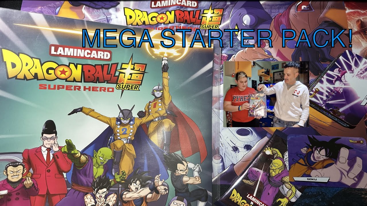 DRAGON BALL SUPER HERO LAMINCARD - apriamo il mega starter pack con 6 bustine #dragonballsuper