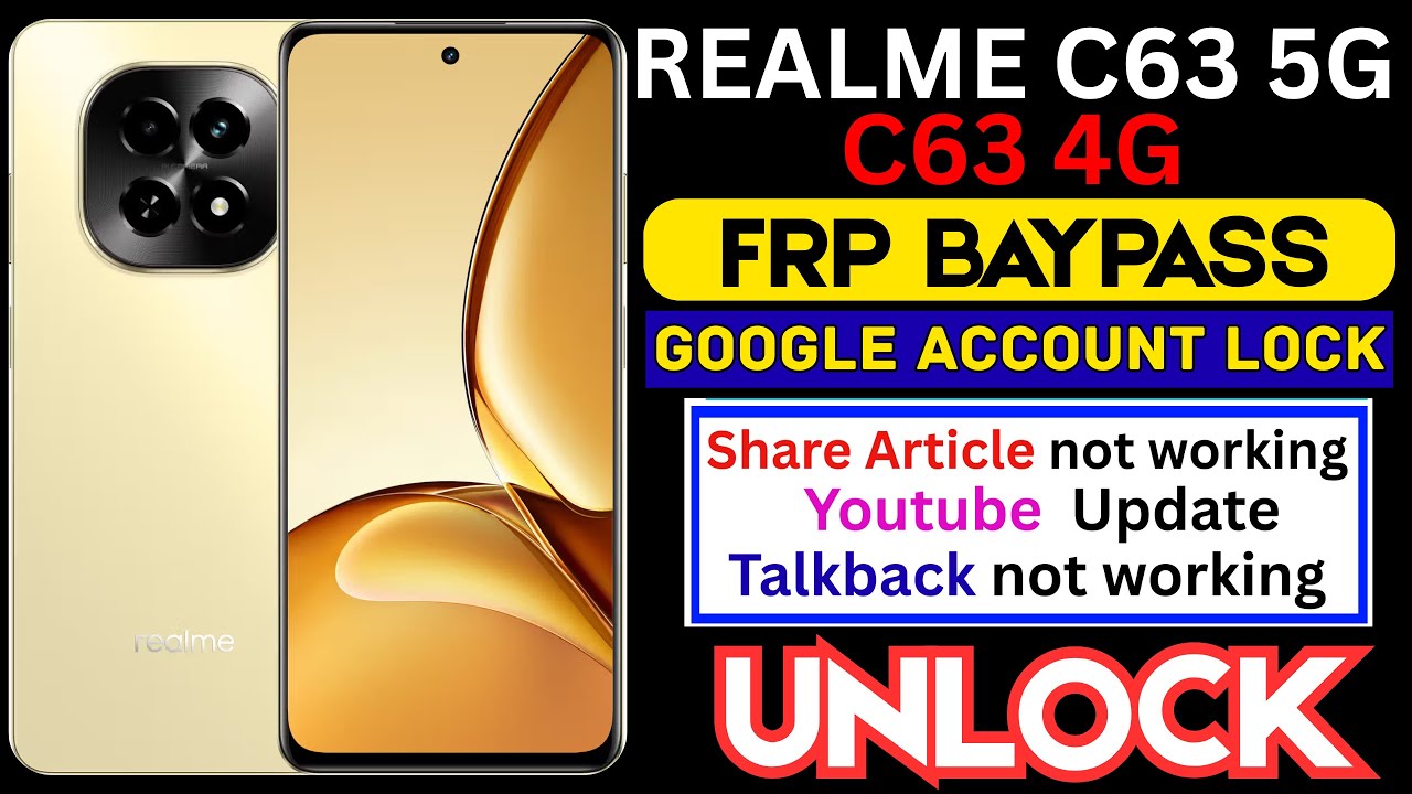 How to Baypass Frp Realme C63 5g/C63 4g !! Realme C63 5g/C63 4g Google Account Remove !!  Without Pc