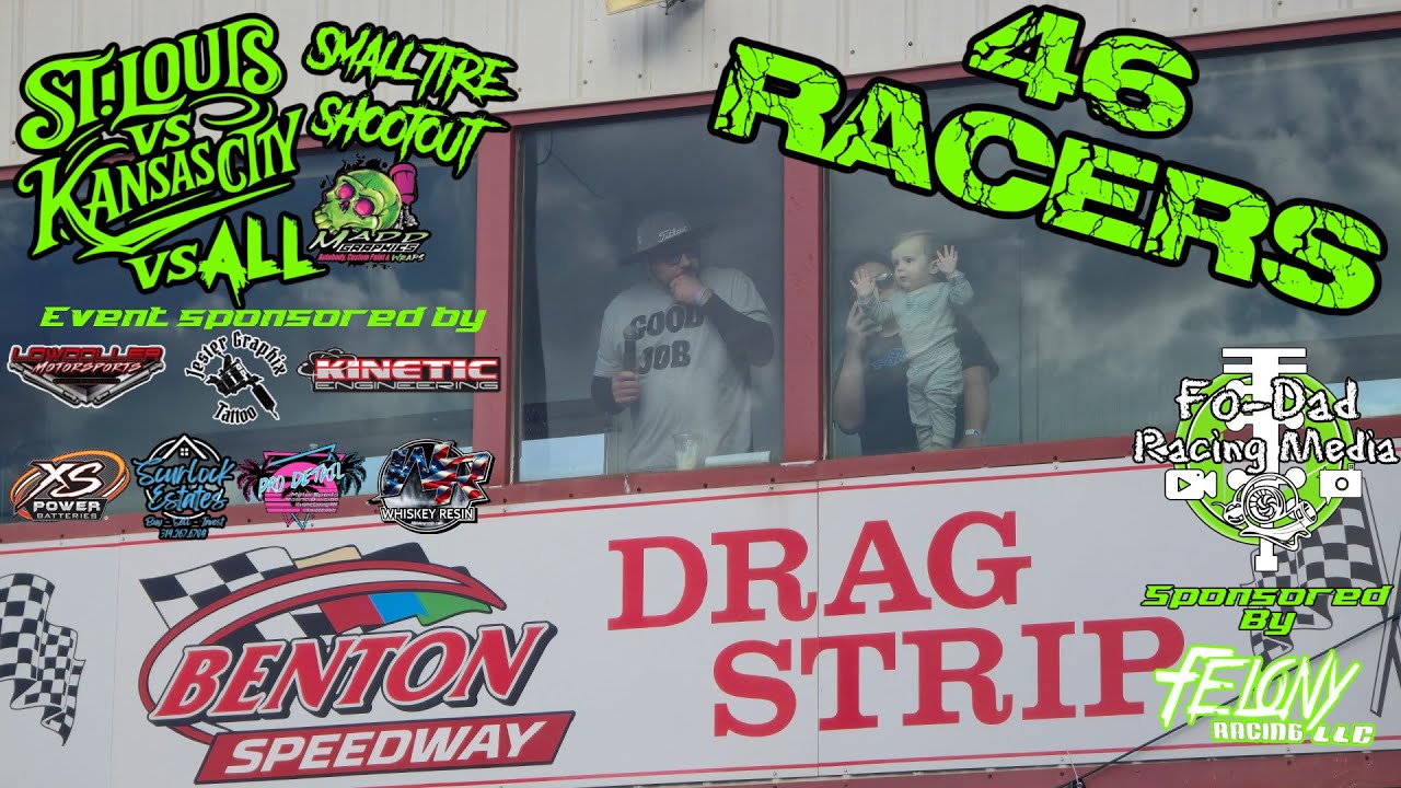 Benton Speedway STL vs KC vs All NoPrep 46 racer Small Tire Shootout! Sadly cut short due 2 oildown